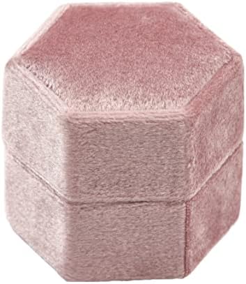 Pomeline Velvet Ring Box - Caixa de armazenamento de jóias elegantes com slot - Presente para propostas,
