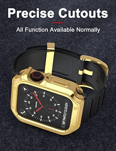 Compatível com a banda Apple Watch 40mm 41mm 44mm 45mm com capa de para -choque, capa de estojo de proteção