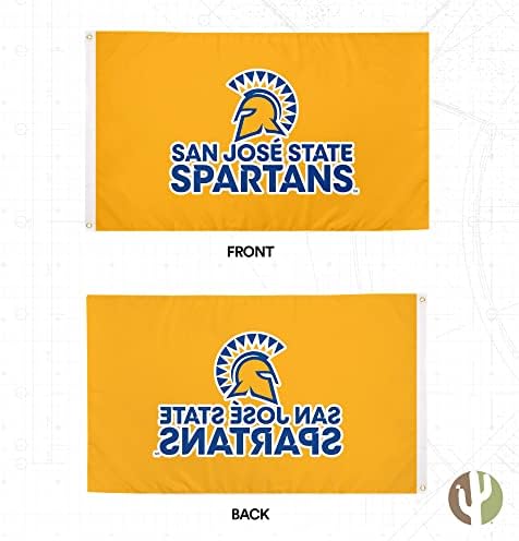 Bandeira da Universidade Estadual de San Jose SJSU Spartans Flanners poliéster interno externo 3x5