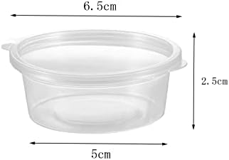 Usamily 1,7 onça mini copos espessos descartados de plástico com tampas articuladas com articulação para