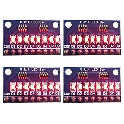 3,3V 5V 8 bits Red Kit DIY de indicador de ânodo comum para Arduino Nano Uno Raspberry Pi 4 Nodemcu