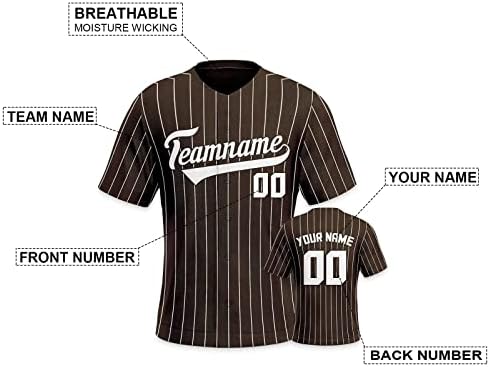 Camisa de camisa de beisebol personalizada uniforme clássico para fãs presentes homens homens jovens personalizam