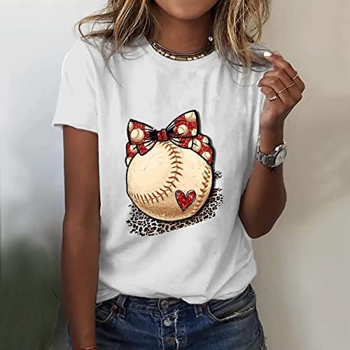 Camisetas brancas de verão feminino Tamas de beisebol básicas de beisebol