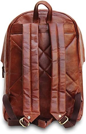 Mochila de couro mundial artesanal para homens Mulheres laptop saco de laptop resistente a água casual mochila de mochila college bagbag confortável