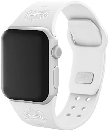 Time de jogo Colorado Avalanche Gravado Silicone Watch Band compatível com Apple Watch