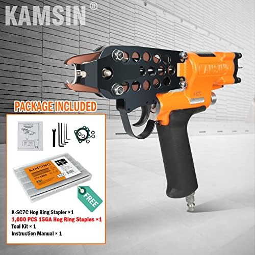 Kamsin k-sc7c 15 bitola pneumática c kit de pistola de anel C de 3/4 de polegada Air do anel de porco de energia