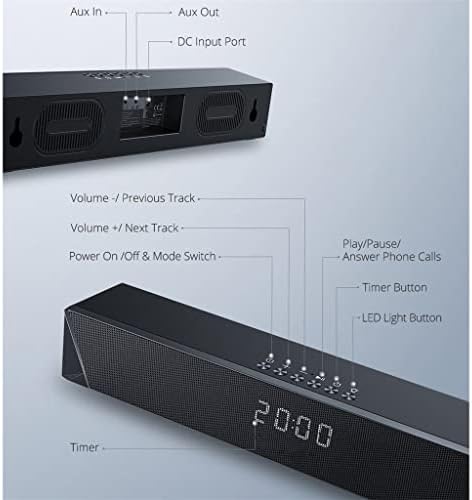 Liruxun Sound Bar Gaming Speaker & Wired 14W Drivers poderosos subwoofer RGB Light Som Barras para