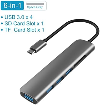 Pbkinkm USB 3.1 Tipo-C Hub para adaptador 4K Thunderbolt 3 USB C Hub com Hub 3.0 TF SD SD Slot