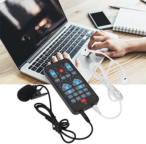 Diydeg Voice Changer, Mini Sound Card Mini Som Mini Sound, com 8 efeitos sonoros, suporta múltiplas linguagens,