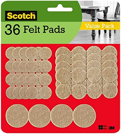 Scotch SP842-NA FELT PADS, tamanhos variados, bege