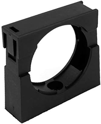 X-Dree preto suporte de suporte de tubo de montagem fixa Grampo para 54,5 mm de conduíte corrugado (abrazadera