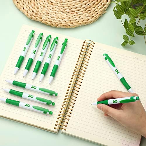 Woanger saúde de saúde mental caneta caneta verde fita verde caneta caneta de caneta retrátil canetas