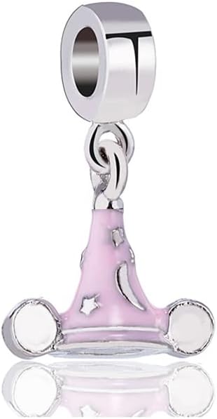 Felixtastore 2022 Pink Crystal Hearts Crown Flowers Charms Minchas Fit Fit Brand Original Bracelets & Bangles