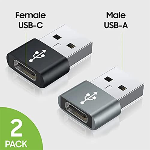 Usb-C fêmea para USB Adaptador rápido compatível com seu LG LMQ720am para carregador, sincronização, dispositivos