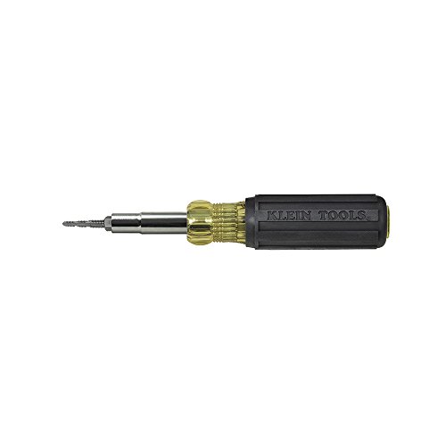 Klein Tools 32517 Ferramenta de fenda / toque de vários bits com 6 tamanhos de torneira comuns, 4 pontas de