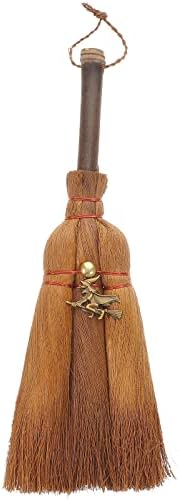 Yardwe pendura de vassoura de bruxa decoração mini pingente de vassoura de bruxa pendurada para casa
