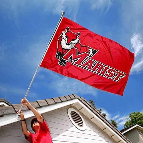 Flag do Marist Red Foxes e conjunto de bandeira dos EUA 3x5