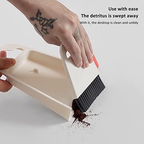 Jeanoko Cafe Desktop Limpeza de vassoura Definir barra de limpeza escova de limpeza seca usa dupla