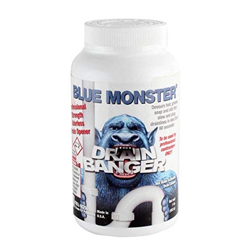 Conjunto de 4 limpador de drenagem de drenagem azul de monstro de monstro