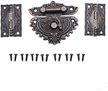 Móveis de casa Hardware da porta Dobra 2 peças de armário de bronze antigo Corrente da dobradiça Jóias Diy