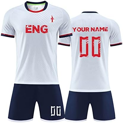 Jersey de futebol personalizada para seleção nacional com seu nome e número