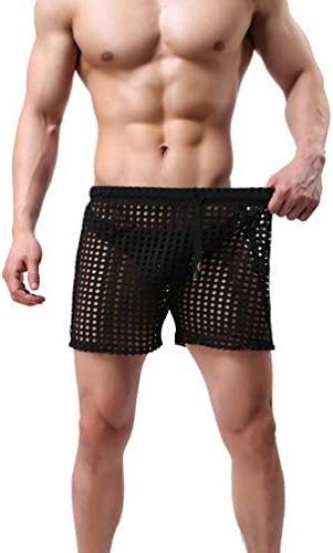 Linemoon massh shorts sexy lounge boxer de roupa íntima