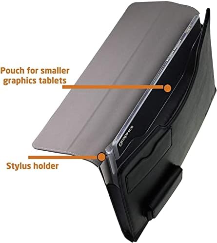 Broonel Leather Graphics Tablet Folio Case - Compatível com o tablet gráfico Huion Inspire H640P