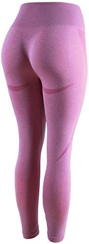 Calças de ioga isoladas Leggings de levantamento sem costura para mulheres de ioga de cintura alta