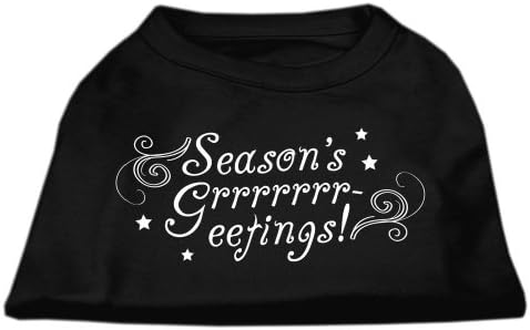 Seasons Saudações Scrprint Dog Shirt Black S