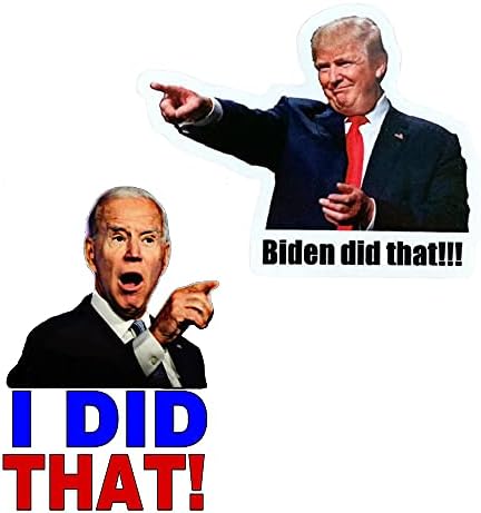 WSQ 2 -PACK BIDEN Eu fiz isso, Trump Joe Biden fez isso - 5 polegadas - Biden Eu fiz esses adesivos