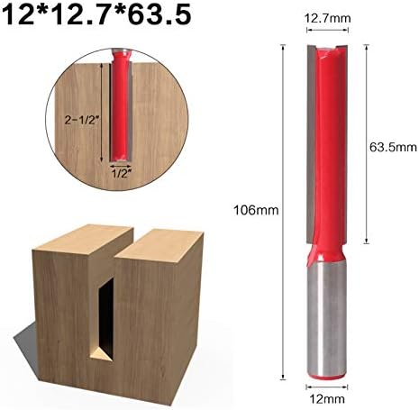 DLTEC Qinlu-CNC Bits Comprimento de 12 mm 12 mm Ferramenta de corte de madeira de cortador de madeira,