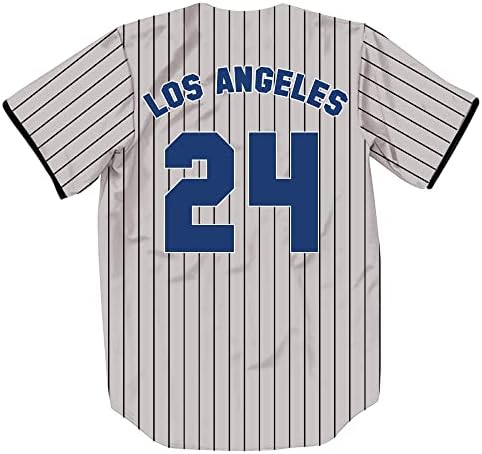 Tifiya Los Angeles 99/23/24 Stripes Impressa Baseball Jersey LA Baseball Team camisas para homens/mulheres/jovens