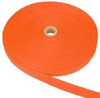 Uretano de alto desempenho Belting plano, largura de 1/2 polegada, comprimento de 10 pés, laranja
