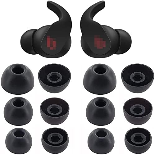 JNSA 12 PCS Dicas de orelha de silicone para orelha Gel compatível com Beats Fit Pro Earbud fones de