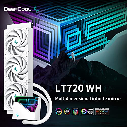 Cooler líquido de Deepcool LT720 360mm Edição branca 4ª Bomba de câmara dupla Câmara dupla Minfinito