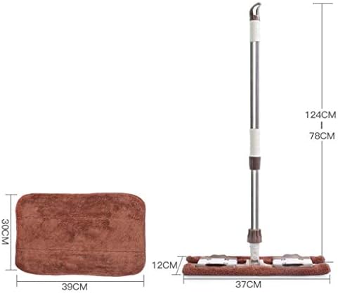 MOP de microfibra de palha | MOP de piso de madeira e alça de aço inoxidável com extensão