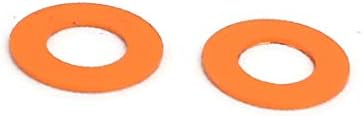 X-Dree 10pcs 0,25 mm de espessura M3 liga de alumínio plana Fende_R Arruela de parafuso laranja (10pcs 0,25mm