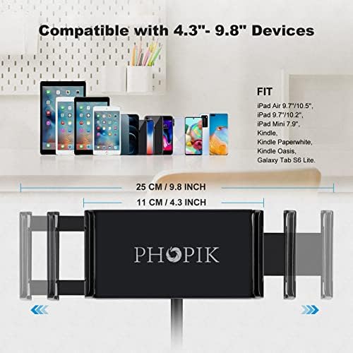 Phopik Tablet Stand Piso Altura do iPad Ajuste Ajuste do iPad e suporte de piso do iPad com montagem