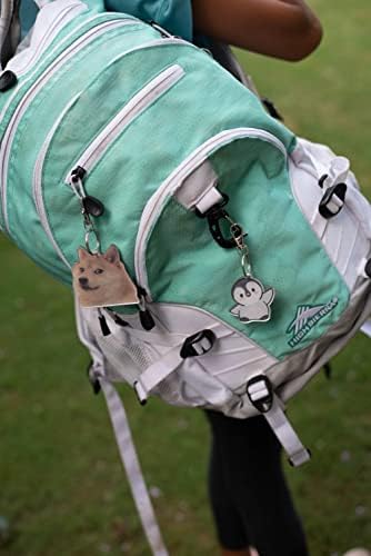O Chaves de Penguin de Penguin de acrílico para crianças Backpack - Purse Charm Bagage Marker Tote Bag