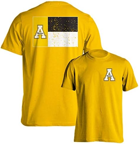 Appalaches State Mountaineers Official da Carolina do Norte Flag do logotipo da t-shirt de manga curta