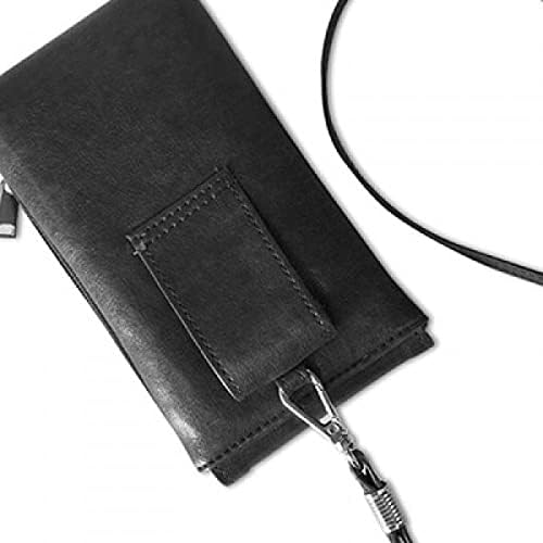 Símbolo do teclado e Art Deco Gift Fashion Phone Cartlet bolsa pendurada bolsa móvel bolso preto