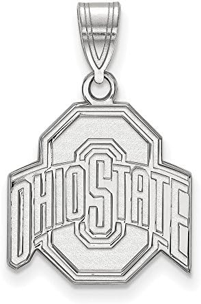 Logoart Logot Art Sterling Silver Ohio State Buckeyes Pingente médio
