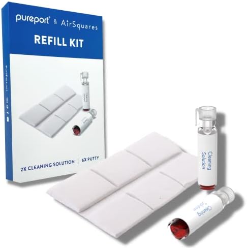 Kit de recarga para a limpeza Pureport Multi-Tool | Solução de limpeza de garrafas de 2x, 6x Airsquares