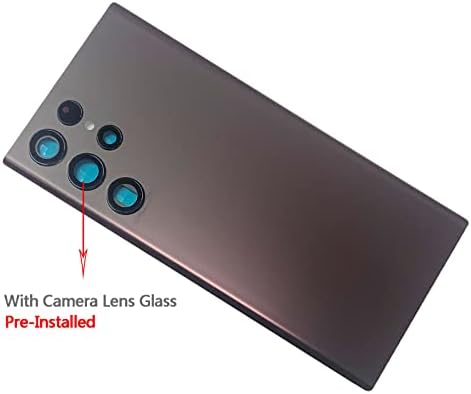 Slimall traseiro de vidro tampa de vidro Tampa traseira Substituição para Samsung Galaxy S22 Ultra S22U S908 6.8