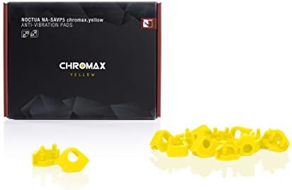 Noctua Na-savp5 Chromax.yellow, almofadas antivibrações para fãs de 92 mm e 80mm de noctua