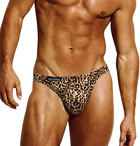 2023 nova tendência de personalidade sexy u calcinha de leopardo masculino de baixa cintura de nylon Bruta respirável