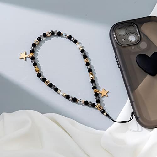 Cadeia de telefone celular pendente de lepsjgc acrílico com miçangas de corda pendurada jóias de colapso celular