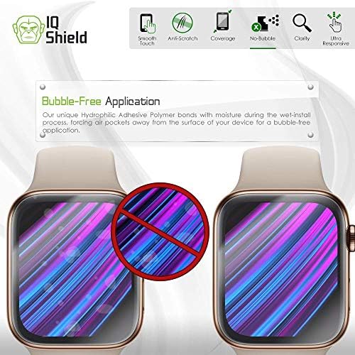 Protetor de tela do IQ Shield Compatível com o Apple Watch Series 4 Anti-Bubble Clear Film