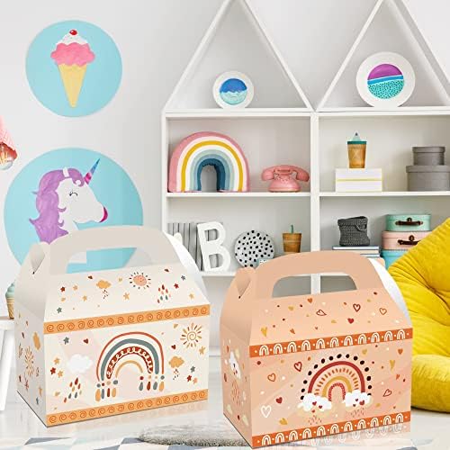 CC Home 12 pacote Bohemian tem tema Party Gift Boxes for Kids Girls Bohemian Birthday Party Supplies