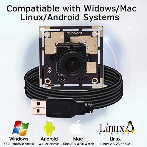 Módulo de câmera USB SVPRO 5MP Lens de 3,6 mm MJPEG 2592X1944 CMOS OV5640 Mini CCTV Driver livre Mac Linux
